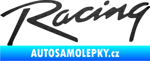 Samolepka Racing 003 škrábaný kov černý