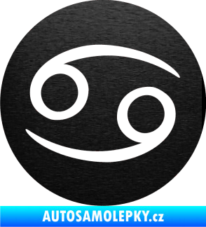 Samolepka Rak 001 - horoskop škrábaný kov černý