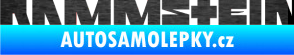 Samolepka Rammstein 001 škrábaný kov černý
