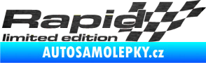 Samolepka Rapid limited edition pravá škrábaný kov černý