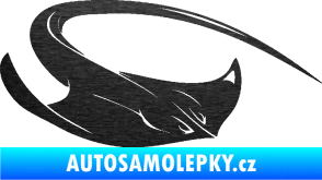 Samolepka Rejnok 002 pravá škrábaný kov černý