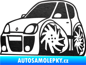 Samolepka Renault Clio sport karikatura levá škrábaný kov černý