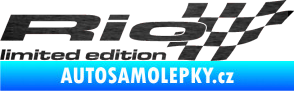 Samolepka Rio limited edition pravá škrábaný kov černý
