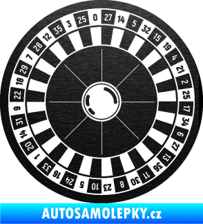 Samolepka Ruleta kolo 001 škrábaný kov černý
