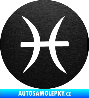 Samolepka Ryby 001 - horoskop škrábaný kov černý