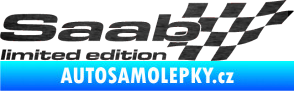 Samolepka Saab limited edition pravá škrábaný kov černý
