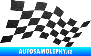 Samolepka Šachovnice 015 škrábaný kov černý