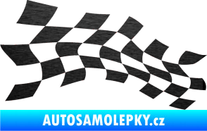 Samolepka Šachovnice 019 škrábaný kov černý