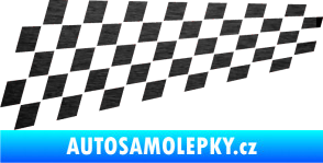 Samolepka Šachovnice 034 škrábaný kov černý