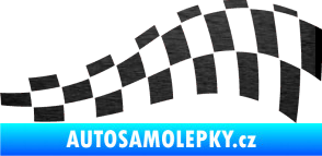 Samolepka Šachovnice 045 škrábaný kov černý