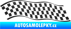 Samolepka Šachovnice 057 škrábaný kov černý