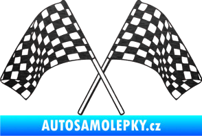 Samolepka Šachovnice 064 škrábaný kov černý