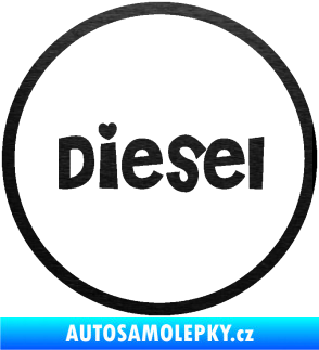 Samolepka Samolepka na víčko od nádrže 007 diesel škrábaný kov černý