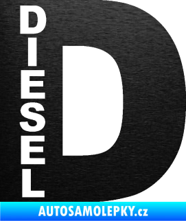 Samolepka Samolepka na víčko od nádrže 010 diesel škrábaný kov černý