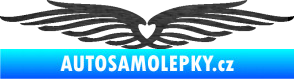 Samolepka Samolepka na zadní okno 002 srdce škrábaný kov černý