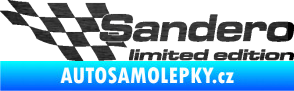 Samolepka Sandero limited edition levá škrábaný kov černý