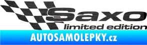 Samolepka Saxo limited edition levá škrábaný kov černý