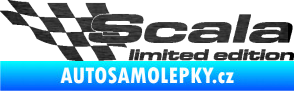 Samolepka Scala limited edition levá škrábaný kov černý