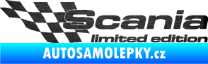 Samolepka Scania limited edition levá škrábaný kov černý