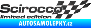 Samolepka Scirocco limited edition pravá škrábaný kov černý