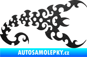 Samolepka Štír 015 pravá škrábaný kov černý