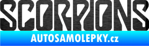 Samolepka Scorpions škrábaný kov černý