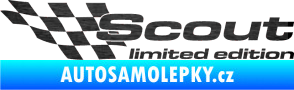 Samolepka Scout limited edition levá škrábaný kov černý