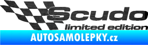Samolepka Scudo limited edition levá škrábaný kov černý