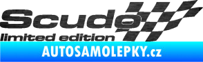 Samolepka Scudo limited edition pravá škrábaný kov černý