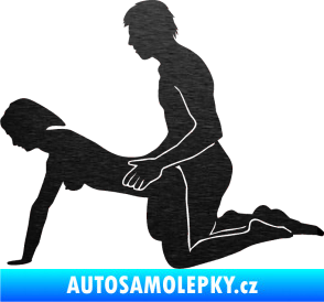 Samolepka Sexy siluety 002 škrábaný kov černý