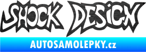 Samolepka Shock design škrábaný kov černý