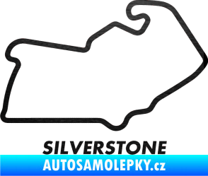 Samolepka Okruh Silverstone škrábaný kov černý