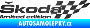 Samolepka Škoda limited edition pravá škrábaný kov černý