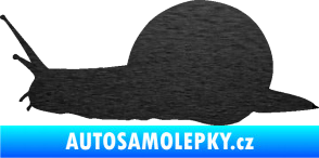 Samolepka Šnek 001 levá škrábaný kov černý