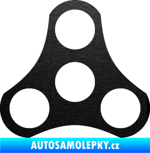 Samolepka Spinner škrábaný kov černý