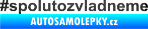 Samolepka #spolutozvladneme škrábaný kov černý