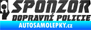 Samolepka Sponzor dopravní policie 004 škrábaný kov černý