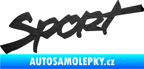 Samolepka Sport 001 škrábaný kov černý