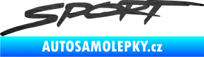 Samolepka Sport 002 škrábaný kov černý