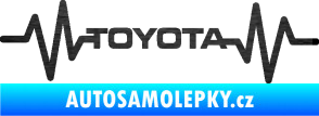 Samolepka Srdeční tep 022 toyota škrábaný kov černý
