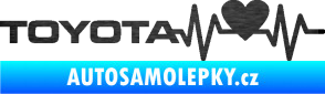 Samolepka Srdeční tep 023 levá toyota škrábaný kov černý