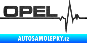 Samolepka Srdeční tep 036 levá Opel škrábaný kov černý