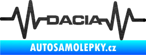 Samolepka Srdeční tep 044 levá Dacia škrábaný kov černý