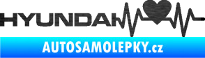 Samolepka Srdeční tep 046 levá Hyundai škrábaný kov černý
