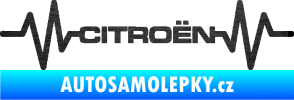 Samolepka Srdeční tep 057 Citroen škrábaný kov černý