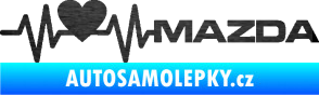 Samolepka Srdeční tep 058 pravá Mazda škrábaný kov černý