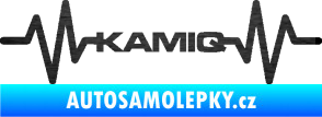 Samolepka Srdeční tep 067 Kamiq škrábaný kov černý