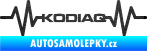 Samolepka Srdeční tep 071 Kodiaq škrábaný kov černý
