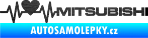 Samolepka Srdeční tep 082 pravá Mitsubishi škrábaný kov černý