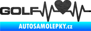 Samolepka Srdeční tep 084 levá Volkswagen Golf škrábaný kov černý